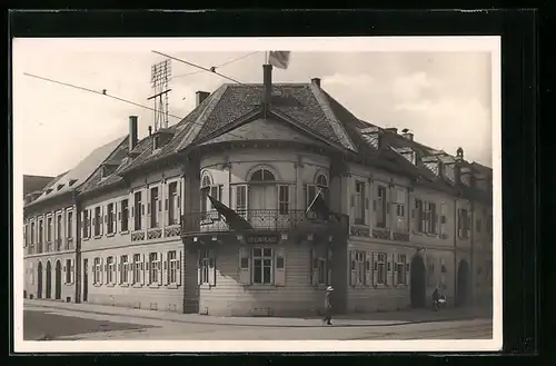 AK Karlsruhe, Blick zum Restaurant Künstlerhaus