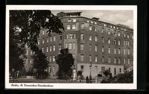 AK Berlin, Ansicht des Franziskus-Krankenhauses, Burggrafenstrasse 1
