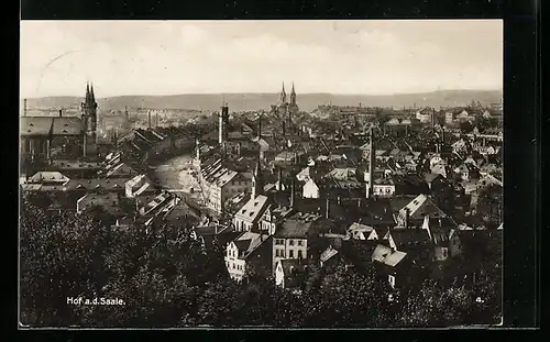 AK Hof, Panorama über die Stadt