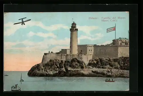 AK Habana / Havanna, Castillo del Morro, Festung mit Leuchtturm