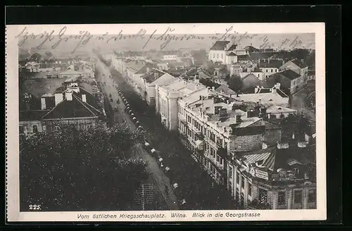 AK Wilna, Vom östlichen Kriegsschauplatz, Blick in die Georgstrasse