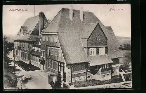 AK Clausthal i. H., Blick auf die Bergschule