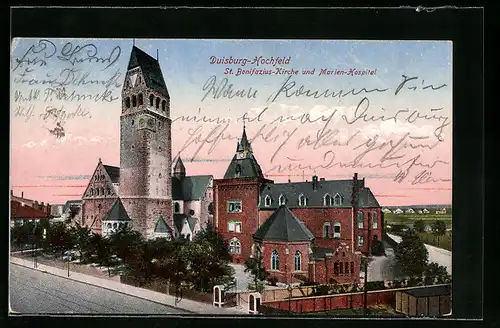 AK Duisburg-Hochfeld, St. Bonifazius-Kirche und Marien-Hospital