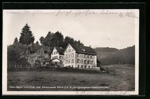 AK Lenzkirch /Schwarzwald, am Haus Jägler