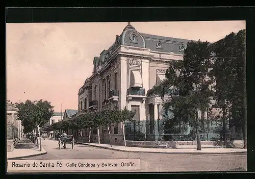 AK Rosario de Santa Fé, Calle Córdoba y Bulevar Orono