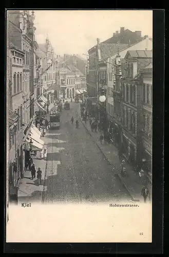 AK Kiel, Holstenstrasse, Strassenbahn
