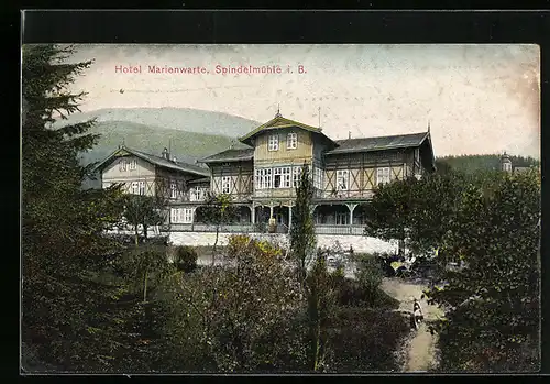 AK Spindelmühle / Spindleruv Mlyn, Hotel Marienwarte