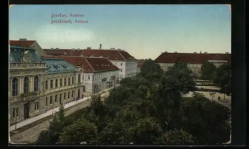 AK Josefstadt, Blick zum Rathaus