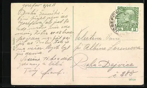 AK Josefstadt, Blick zum Rathaus