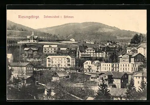 AK Johannisbad / Janske Lazne, Totalansicht über die Dächer der Stadt