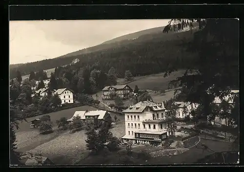 AK Johannisbad, Im Vordergrund Hotel Wartburg