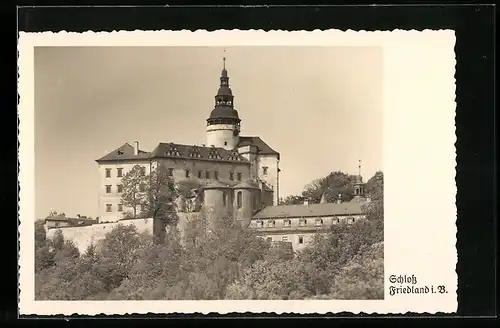 AK Friedland i. B., Blick zum Schloss