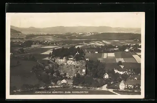 AK Burgstein, Burg Einsiedlerstein aus der Vogelschau