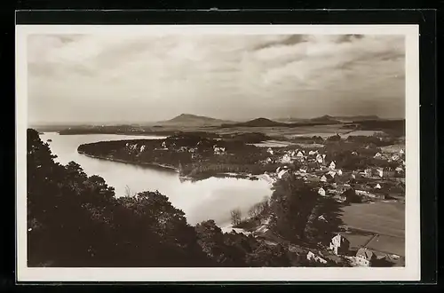 AK Thammühl am See, Totalansicht aus der Vogelschau