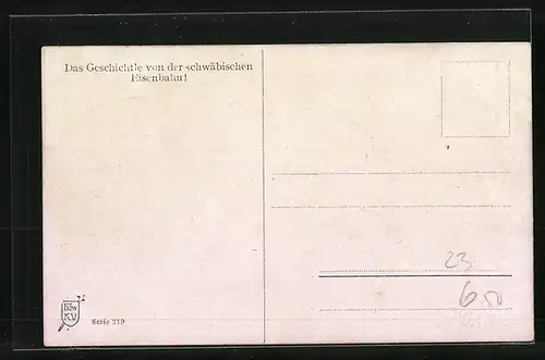 Künstler-AK Hans Boettcher: Schwäbische Eisenbahnen, Friedrichshafen, Mutter mit Kindern auf dem Bahnsteig