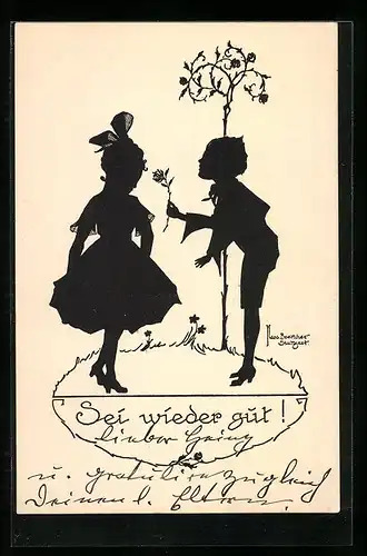 Künstler-AK Hans Boettcher: Kleiner Kavalier bittet Sei wieder gut!