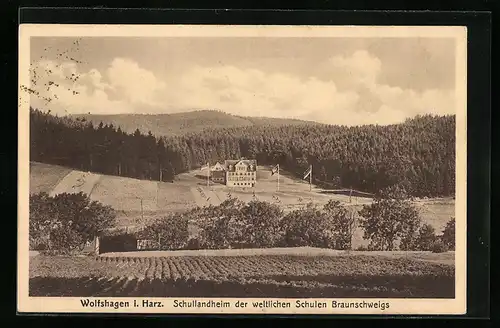 AK Wolfshagen /Harz, Schullandheim der weltlichen Schulen Braunschweigs