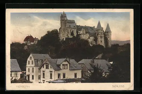 AK Herborn, Ortspartie mit Schloss