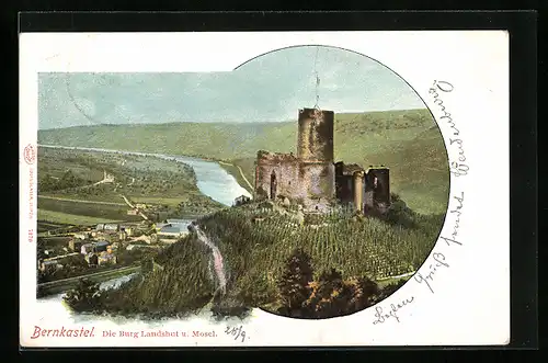 AK Bernkastel / Mosel, Burg Landshut an der Mosel