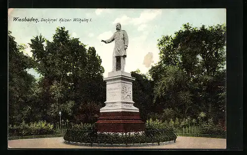 AK Wiesbaden, Denkmal Kaiser Wilhelm I.