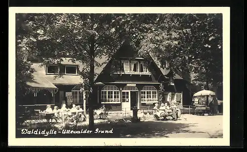 AK Lohmen-Uttewalde, Gasthaus Waldidylle im Uttewalder Grund