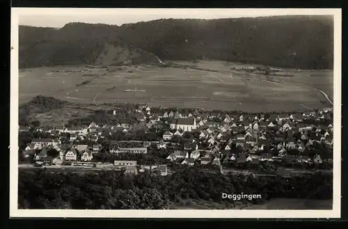 AK Deggingen, Panoramablick aus der Vogelschau