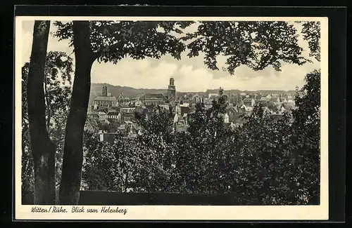 AK Witten /Ruhr, Blick vom Helenberg auf den Ort