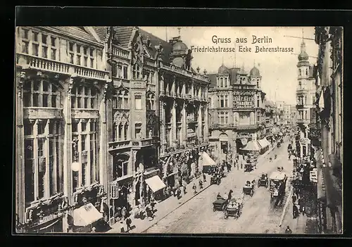 AK Berlin, Friedrichstrasse Ecke Behrenstrasse mit Panopticum