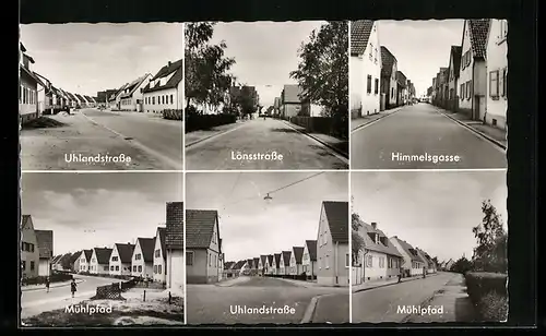 AK Hassloch /Pfalz, Uhlandstrasse, Mühlpfad, Lönsstrasse