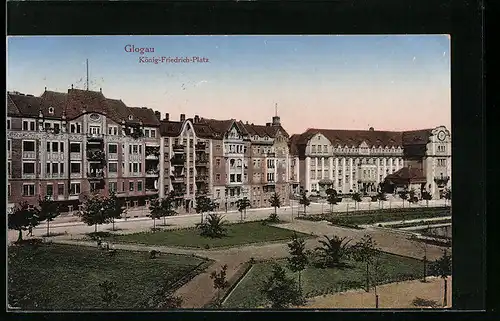 AK Glogau, am König-Friedrich-Platz