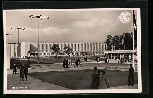 AK Düsseldorf, Grosse Reichsausstellung Schaffendes Volk 1937, Haupfestplatz