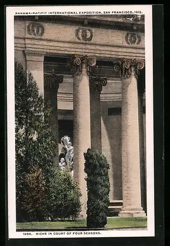 AK San Francisco, Panama-Pacific International Exposition 1915, Niche in court of four seasons