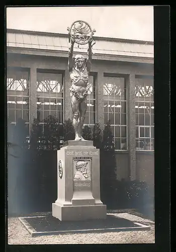 AK Leipzig, Weltausstellung für Buchgewerbe und Graphik 1914, Gutenbergdenkmal von A. Lehnert