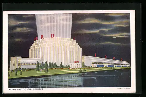 AK Chicago, Worlds Fair 1934, Ford Exposition Building