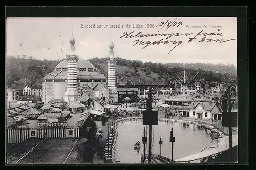 AK Liége, Exposition universelle 1905, Panorama de Fragnée