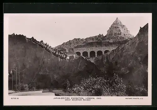 AK London, Japan-British Exhibition 1910, Great Mountain Railway