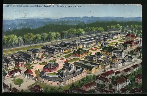AK Bern, Schweizerische Landesausstellung 1914, Ansicht gegen Norden
