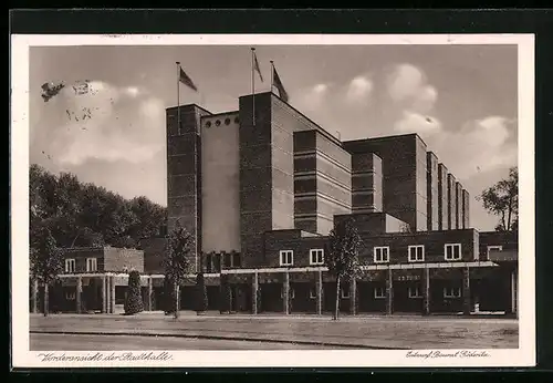 AK Magdeburg, Vorderansicht der Stadthalle