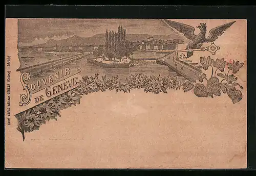 Lithographie Genève, Exposition Nationale 1896