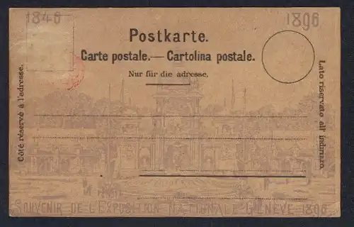 Lithographie Genève, Exposition Nationale 1896