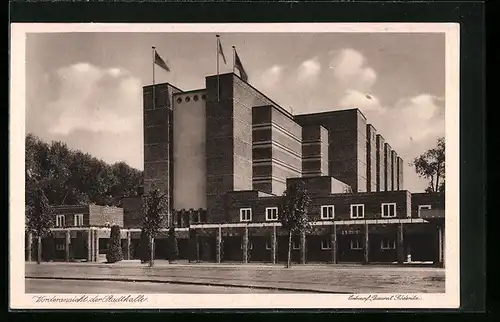 AK Magdeburg, Vorderansicht der Stadthalle