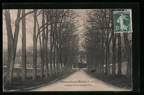 AK Verneuil-sur-Seine, Avenue de la Grande-Rue