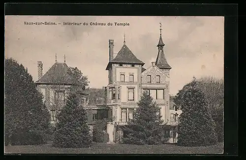AK Vaux-sur-Seine, Intérieur du Château du Temple