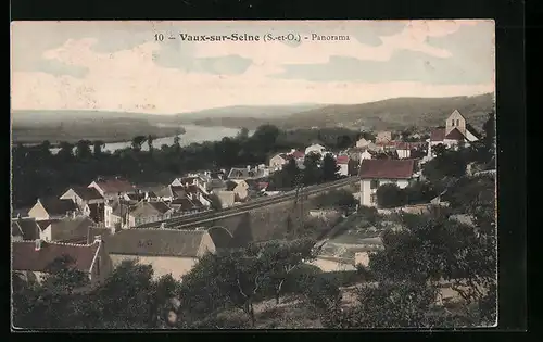 AK Vaux-sur-Seine, Ortsansicht im Frühling