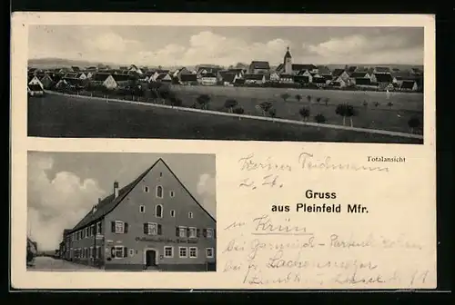 AK Pleinfeld, Gasthaus zum Hirschen, Gesamtansicht