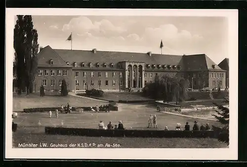 AK Münster i. W., Gauhaus der  am Aa-See