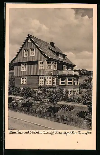 AK Braunlage, Hotel Haus Roseneck, Dr. Vogelerstrasse 2