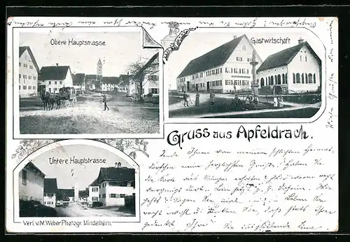 AK Apfeltrach, Gasthaus, Obere und Untere Hauptstrasse