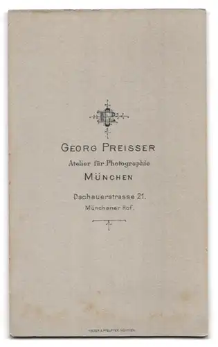 Fotografie Georg Preisser, München, Dachauerstr. 21, Junge Dame mit Hochsteckfrisur