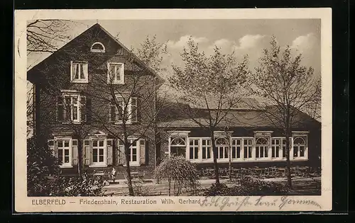 AK Elberfeld, Friedenshain, Restaurant Wilhelm Gerhard